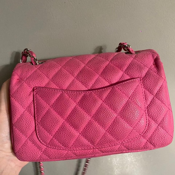 Chanel caviar leather pink small bag - Picture 14 of 16